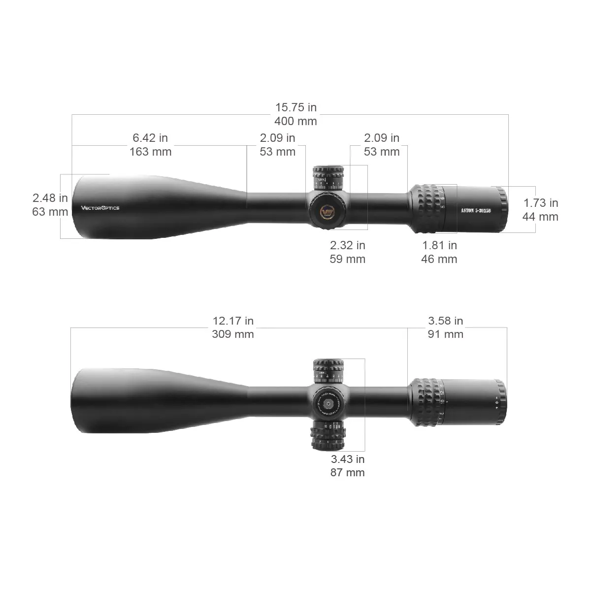 Vector Optics Aston 5-30x56 SFP Riflescope Wide F.O.V Sight With Turret Lock System & Illuminated Fit .308 Lapua Magnum 338