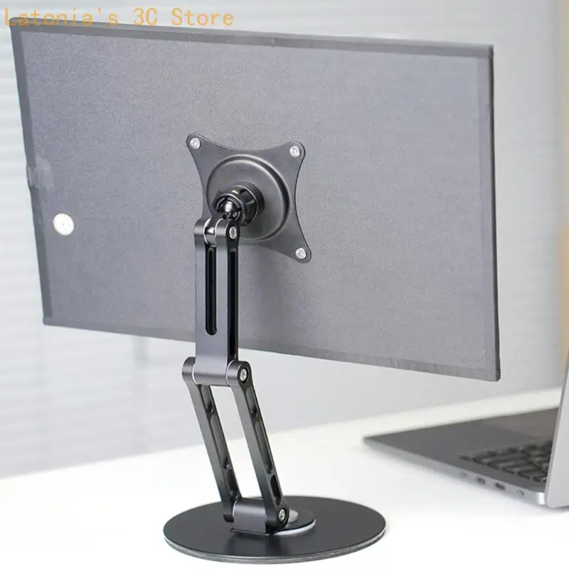 Tragbarer VESA-Monitorständer für Schreibtisch und Heimbüro, 75 x 75 mm Displayhalter mit schwenkbarem Betrachtungswinkel und – Detail 9