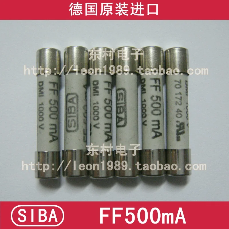 [SA] German original fuses SIBA fuse FF500MA 6 * 30mm 10x38mm 500MA 10A 1000V--10PCS/LOT