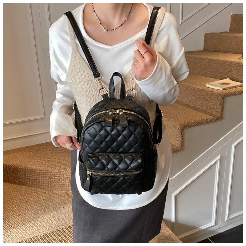 Original Retro Textured Square Satchels Ladies Diaper Bag High-End Minimalist Clutch Tote Messenger Purse