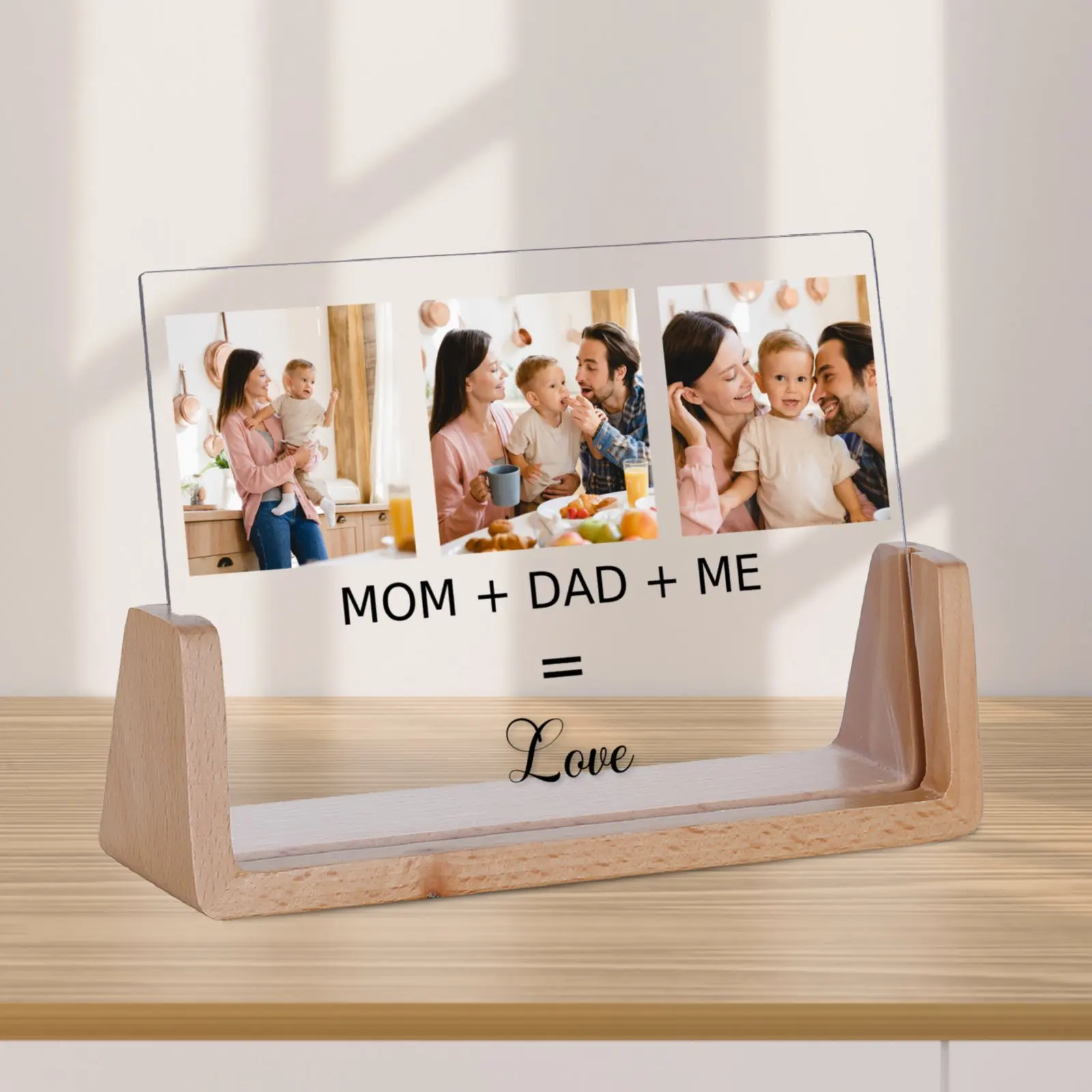 Personalised Family Picture Frame for Dad Mom Custom Mother's Day  Father's Day Gift Desktop Photo Frame for Home Decoration