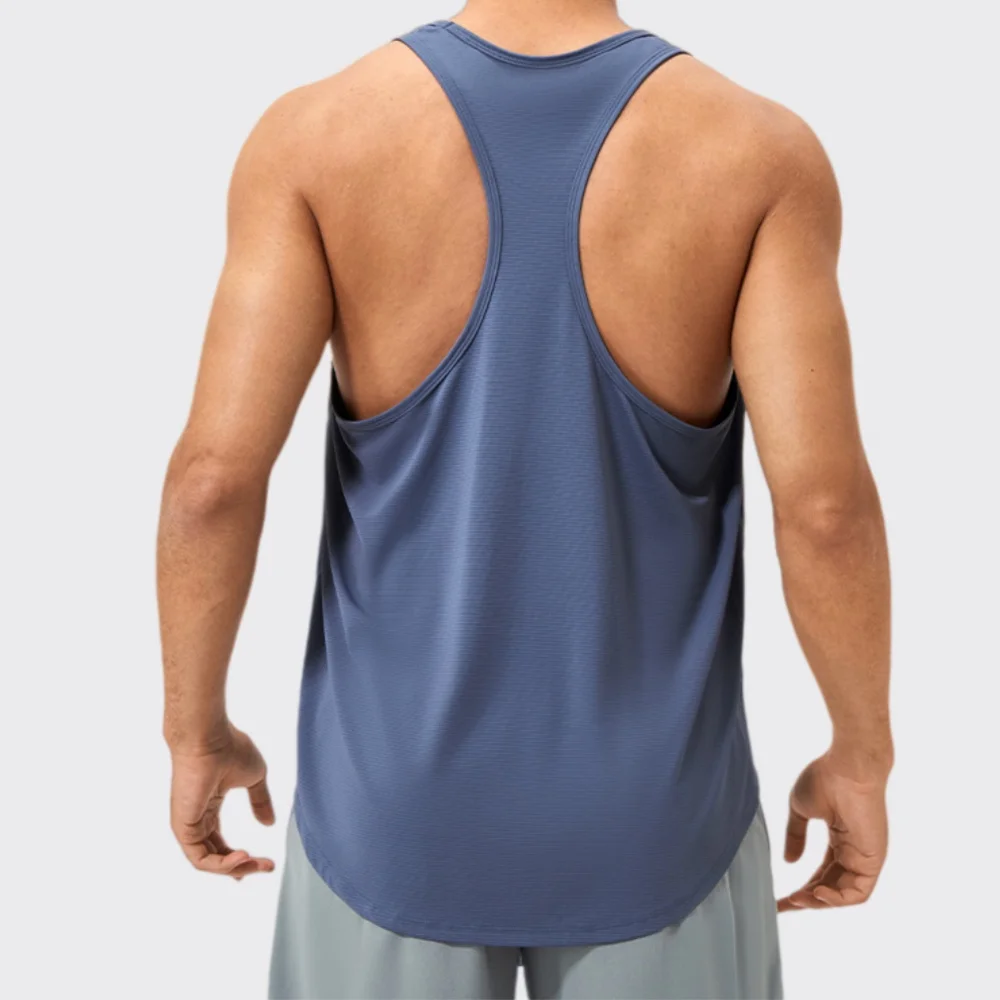 Men's Sleeveless Shirt Fitness Training Clothes Quick-drying Loose Gym Bodybuilding Tank Top Summer Men Solid Color Workout Vest