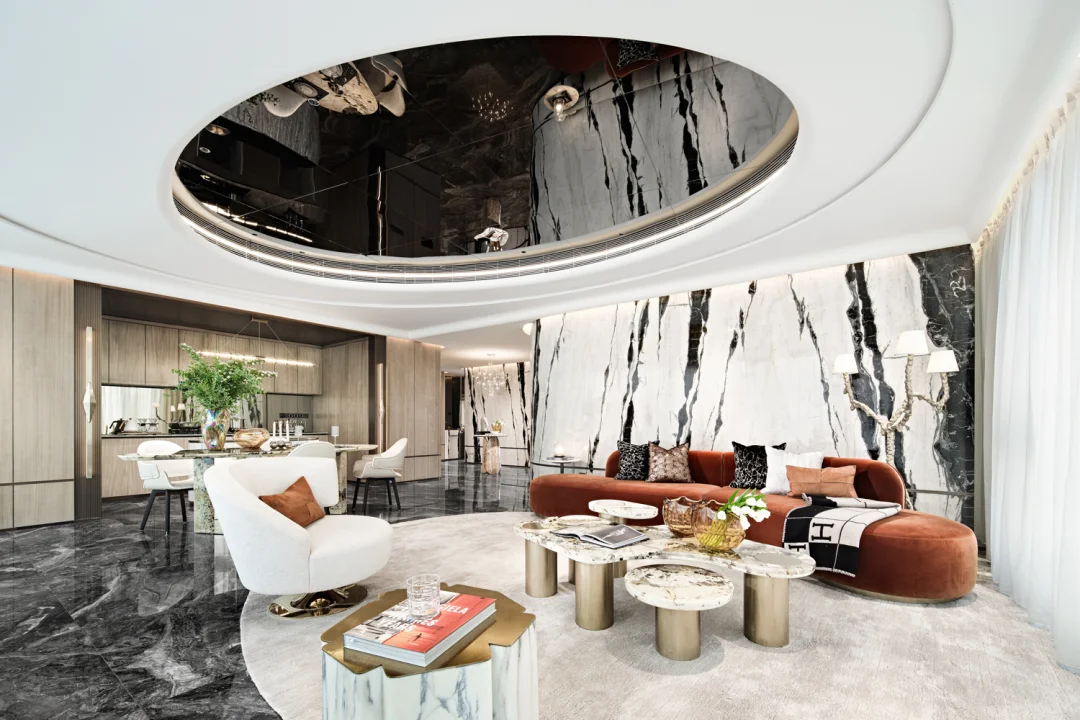 Sanhai Light التصميم الداخلي البناء رسم الشقة الخطة الرئيسية تخطيط Dreamhouse غرفة المعيشة