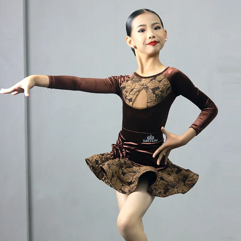 

Женский танцевальный костюм с длинным рукавом, костюм для тренировок, платье для соревнований, модель YS55263