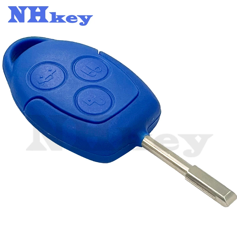 NHkey 3 Button Car Remote Key 4D63 Chip 433Mhz P/N: 6C1T15K601AG Blue/Black Blade for Ford Transit WM VM 2006-2014 Car Key