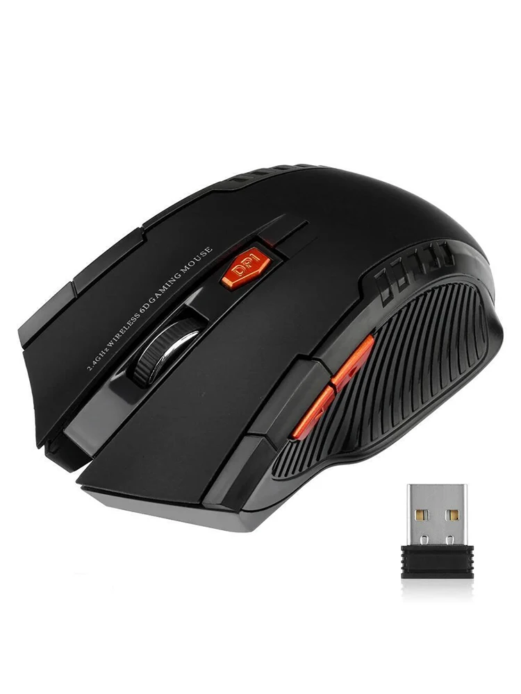 Souris optique USB sans fil Portable, ergonomique, 2.4 ghz, avec récepteur USB, compatibilité universelle pour ordinateur Portable