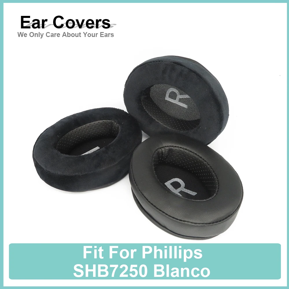 Амбушюры для Philips SHB7250 Blanco, амбушюры для наушников, белковые велюровые амбушюры из овчины, поролоновые амбушюры, черные