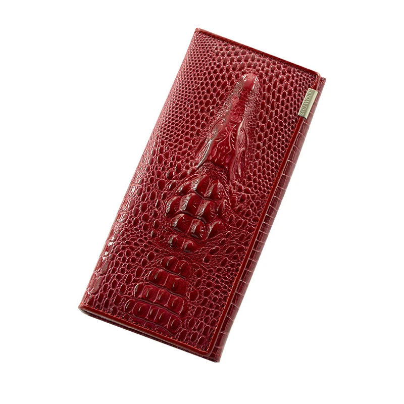 Fashion New Genuine Leather ladies long section clutch Coin Purses wallet card holders wallets for women brand quality