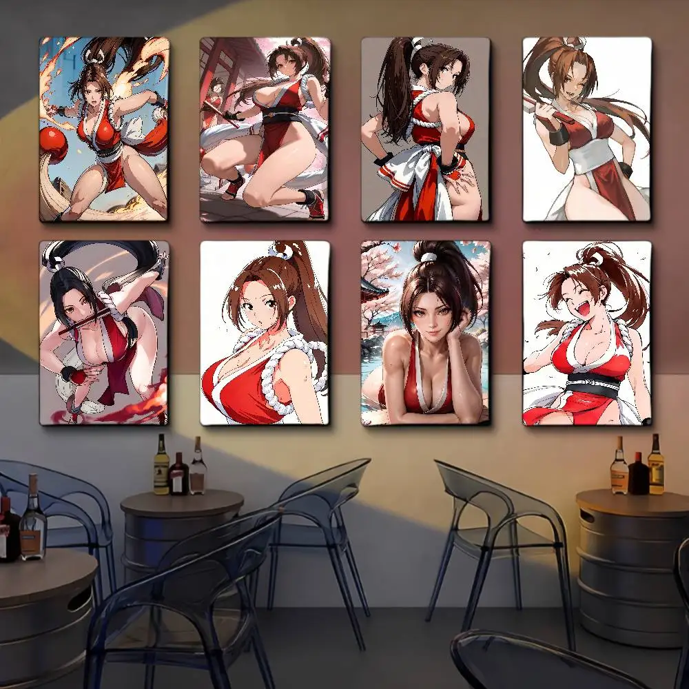 M-Mai S-Shiranui Anime Posters Sticky Waterproof Paper Sticker Coffee House Bar Kawaii Room Decor