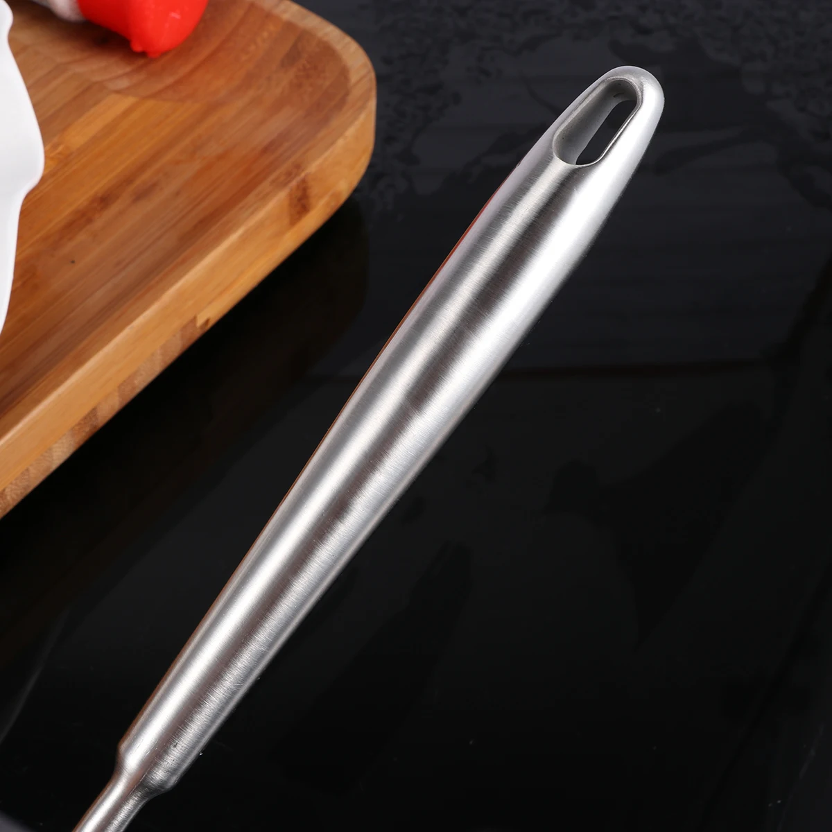 

Stainless Steel Cooking Spoon Spatula Gold Cookware Heavy Duty Utensil Kitchen Gadgets Heat-resistant Tools Round Handle