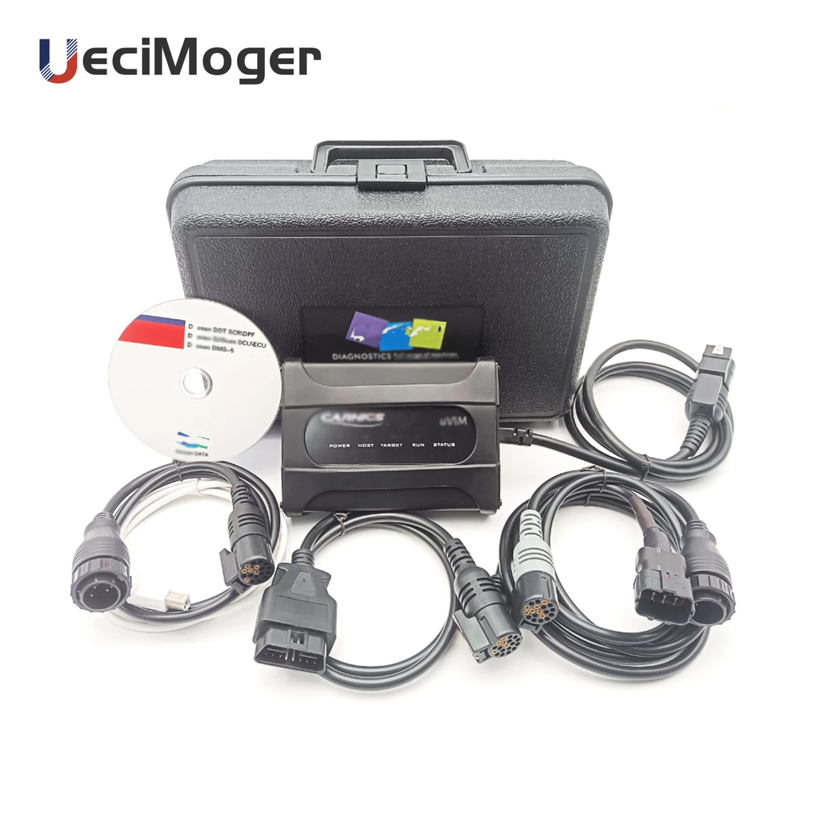 For Doosan uVIM Diagnostic Tool Excavator Forklift Engine fault Scanner detection OBD Interface DDT CARNICS SCR DPF DCU ECU+G2