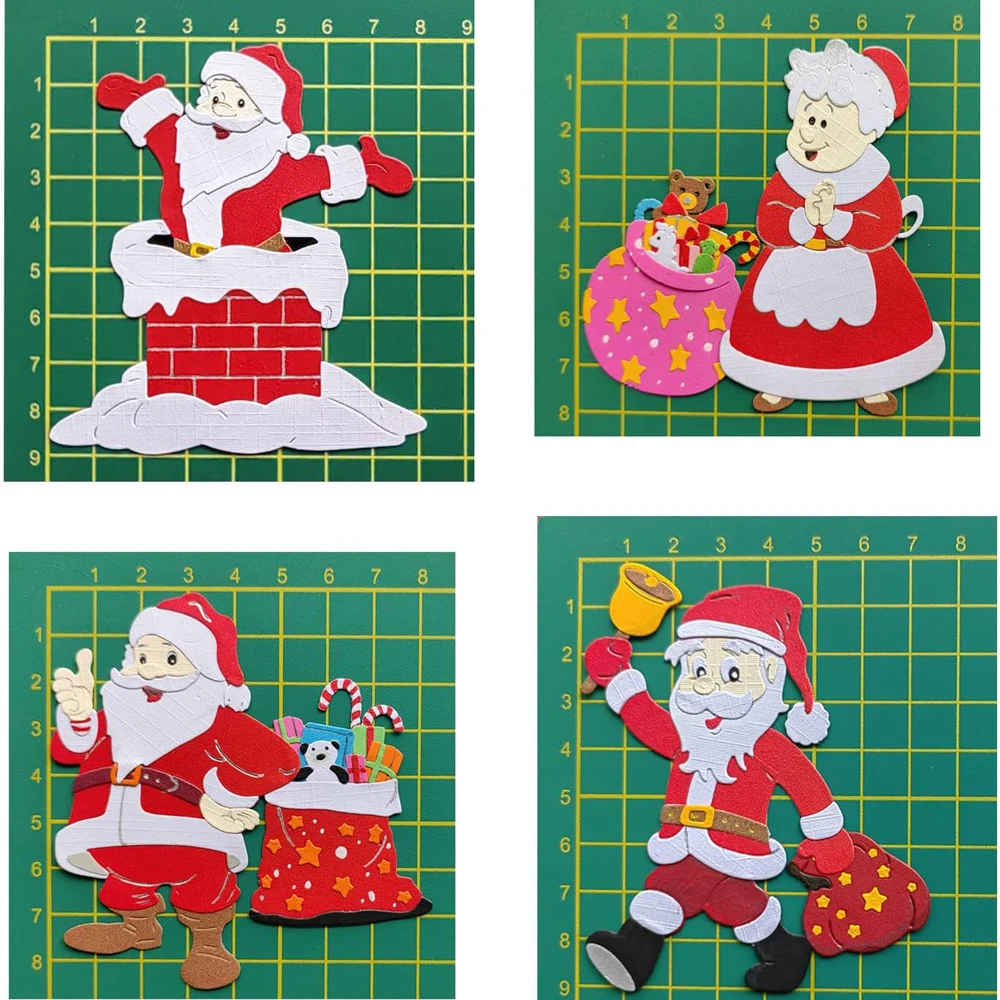 New cutting dies 2024 New arrivals Santa Claus Dies Metal Cut Dies for DiY scrapbooking perforadora para papel Handicrafts