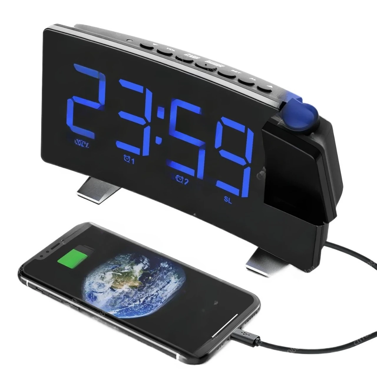 

Проекция будильника, светодиодный дисплей, электронный цифровой настольный будильник, таймер сна