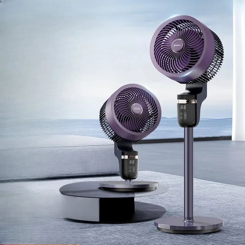 مروحة توزيع الهواء التوربينية - شفرات دوامة ذات 18 سرعة مع شاشة تحديث الأيونات السالبة موفرة للطاقة فائقة الهدوء للاستخدام على الأرض/المكتب