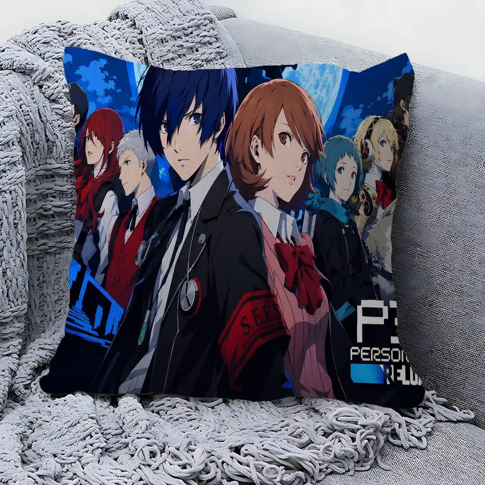 Anime Persona 3 Cushion Cover Inches Farmhouse Decor Home Throw Pillow Covers for Couch Decorations