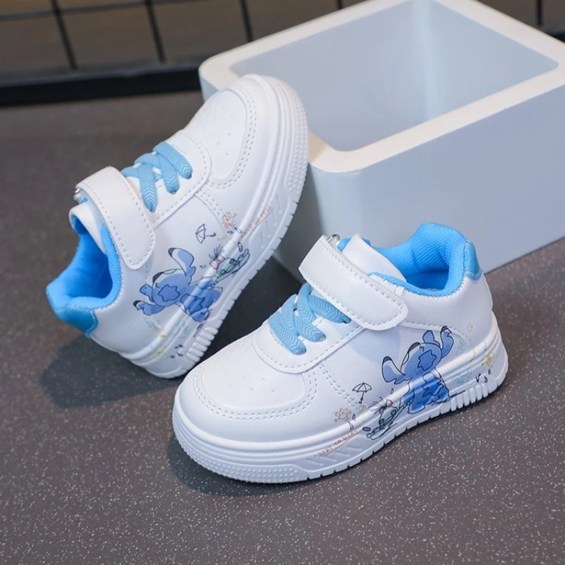 

Disney Children's Casual Shoes Kids Fashion Design Stitch Print Sport Shoes Girls Anti-slip Outdoor Breathable Fashion Sneakers