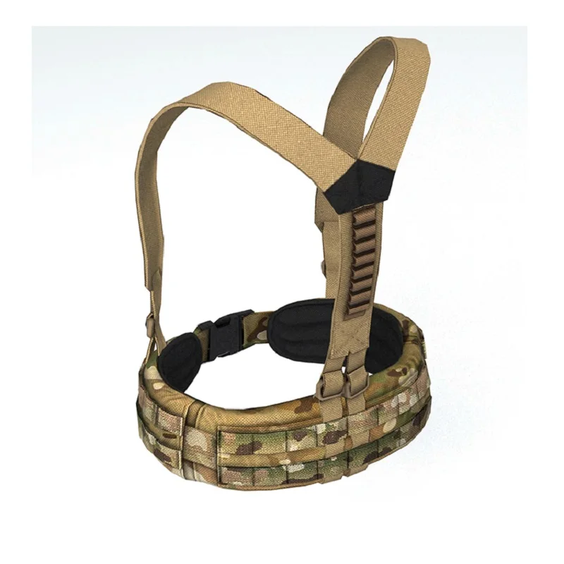 

Outdoor Tactical Y-type Precision Suspenders Waist Strap Braces Brown Accessorized for AVS Waist Seal Straps