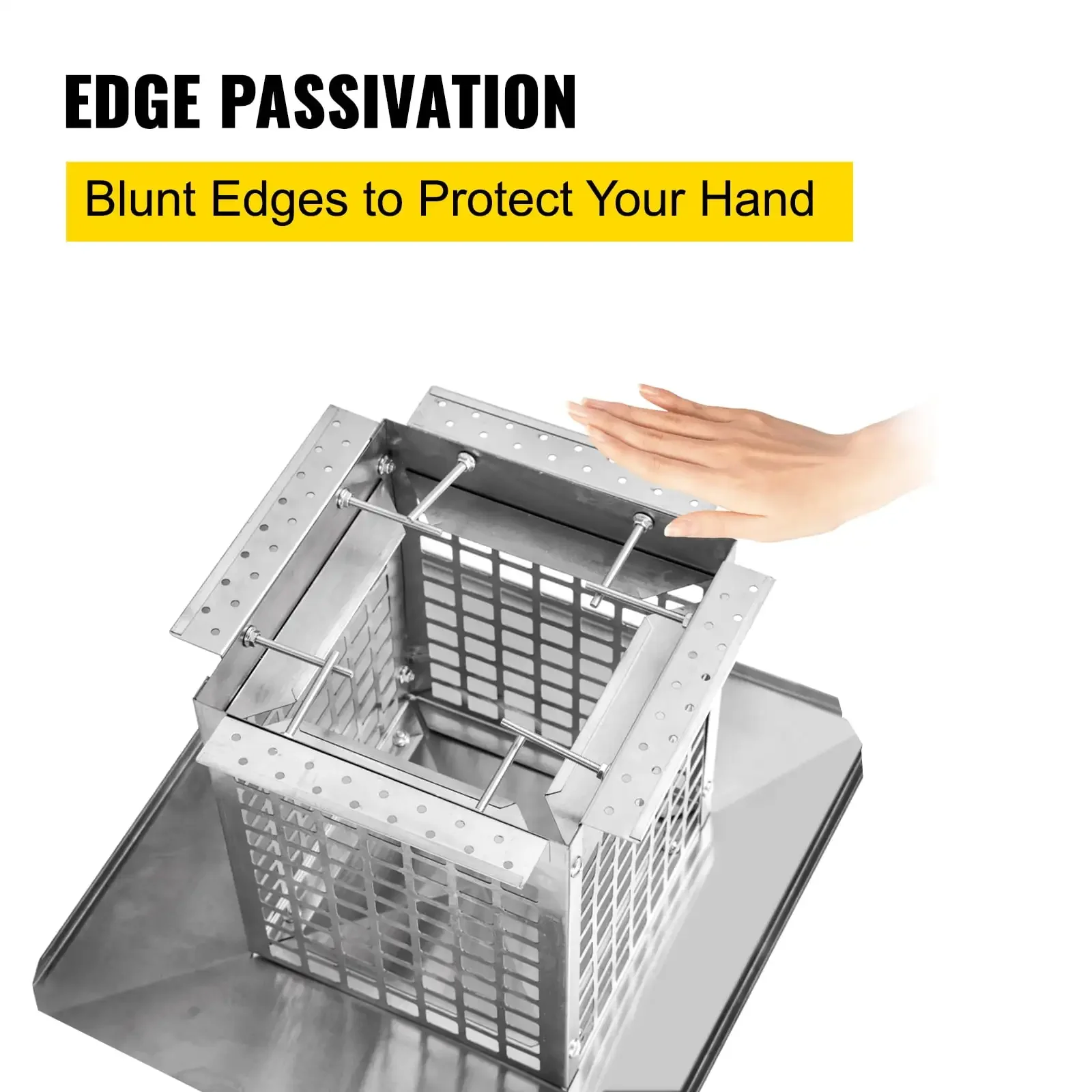 Tapa de chimenea, tapas de chimenea de 8" x 8", cubierta de chimenea de acero inoxidable 304, pararrayos de metal ajustable con