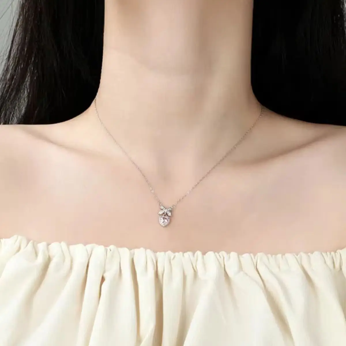 Collar de plata pura S999, joyería de cadena de clavícula para mujer, regalo para novia