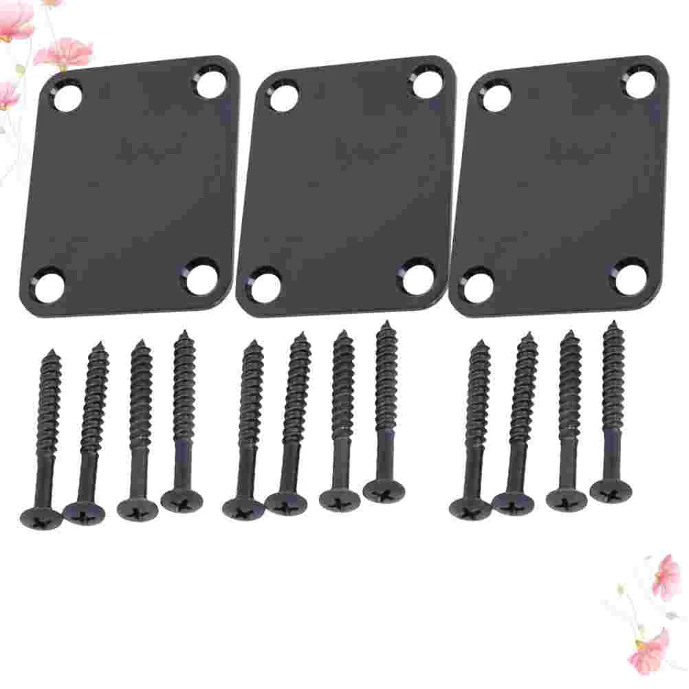 

3 Pcs Guitar Neck Bracket Plate Metal Joint Support Connecting Board Stabilizer Fixing