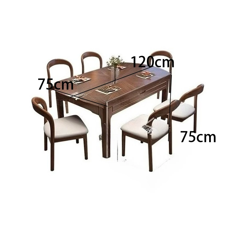 الفاخرة للطي طاولة طعام حديثة القرص الدوار الخشب قاعة المنزل طاولة طعام المطبخ للتمديد موبليس الفقرة El Hogar الأثاث #5