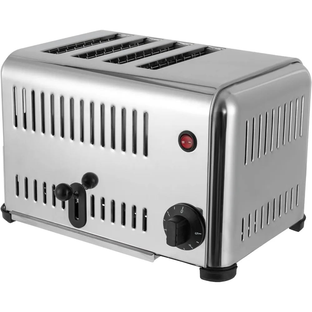 Bread Baking Machine, 4-Slice Pop-up Stainless Steel Baking Machine, Bread Baking Machine Machine with Timing Function
