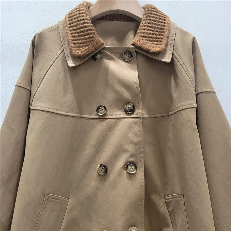 SuperAen-معطف نسائي فضفاض أنيق ، سترة متخصصة راقية ، صناعة ثقيلة ، موضة جديدة ، خريف #6