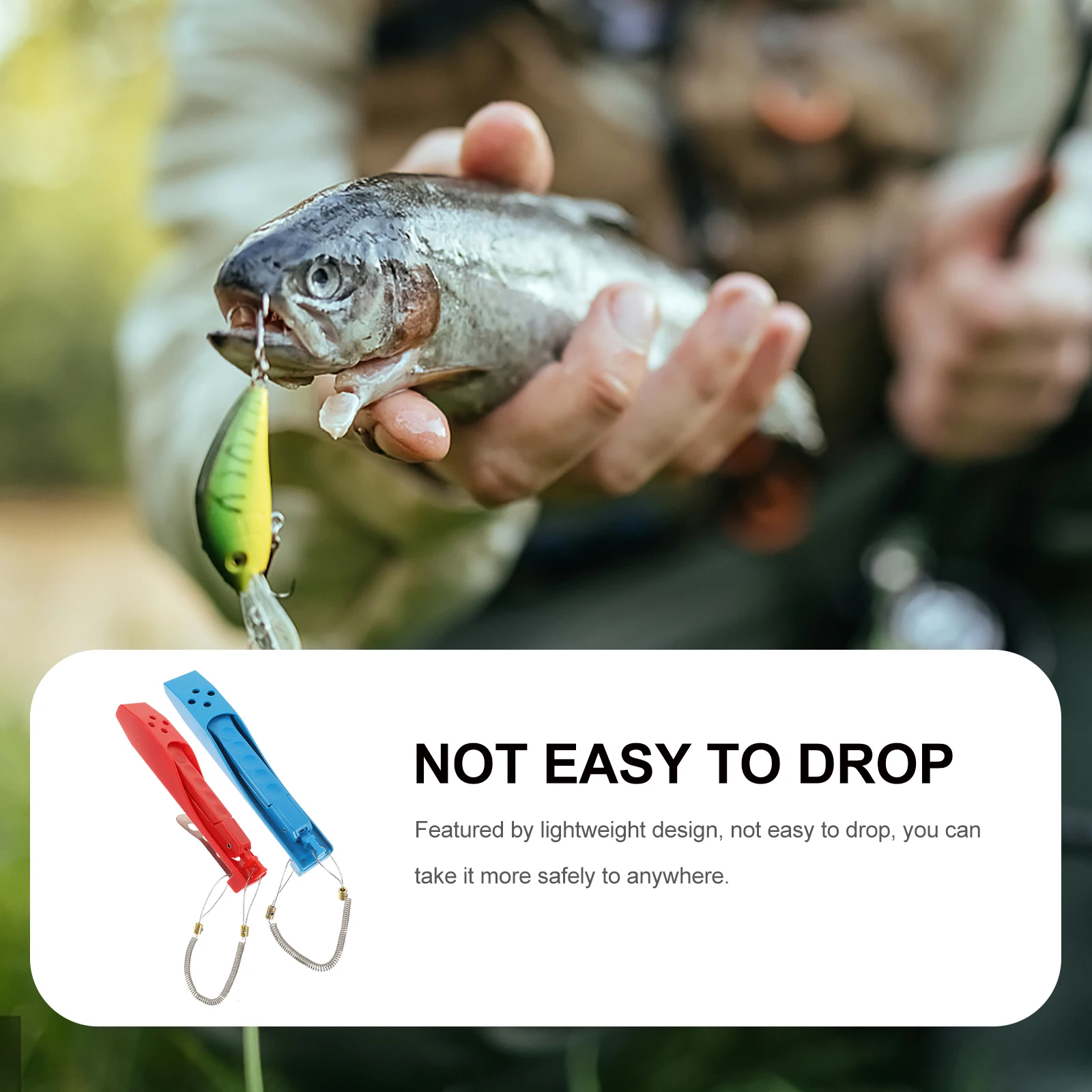 

1PC Plastic Fish Gripper Clip Random Color Large Opening Lightweight Anti Handle Portable Fishing Tool Plier
