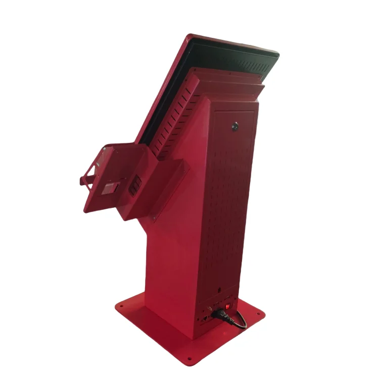 Contador de checkout de loja de conveniência de quiosque de mesa de 21,5 polegadas com serviço de quiosque de pedido com retenção com impressora