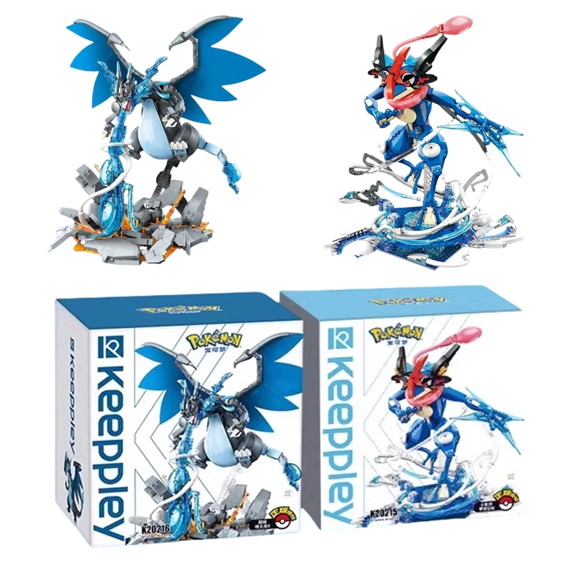 original-keeppley-pokemon-assembling-building-blocks-charizardgreninja-decorative-items，-children's-gifts