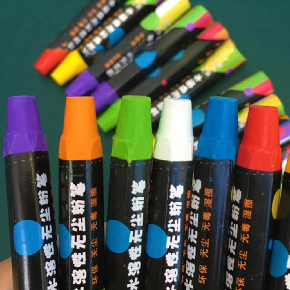 20 قطعة من الطباشير بدون غبار للوازم المدرسية قلم طباشير قابل للذوبان في الماء قلم رسم طباشير للفن السبورة تيزا اسكولار