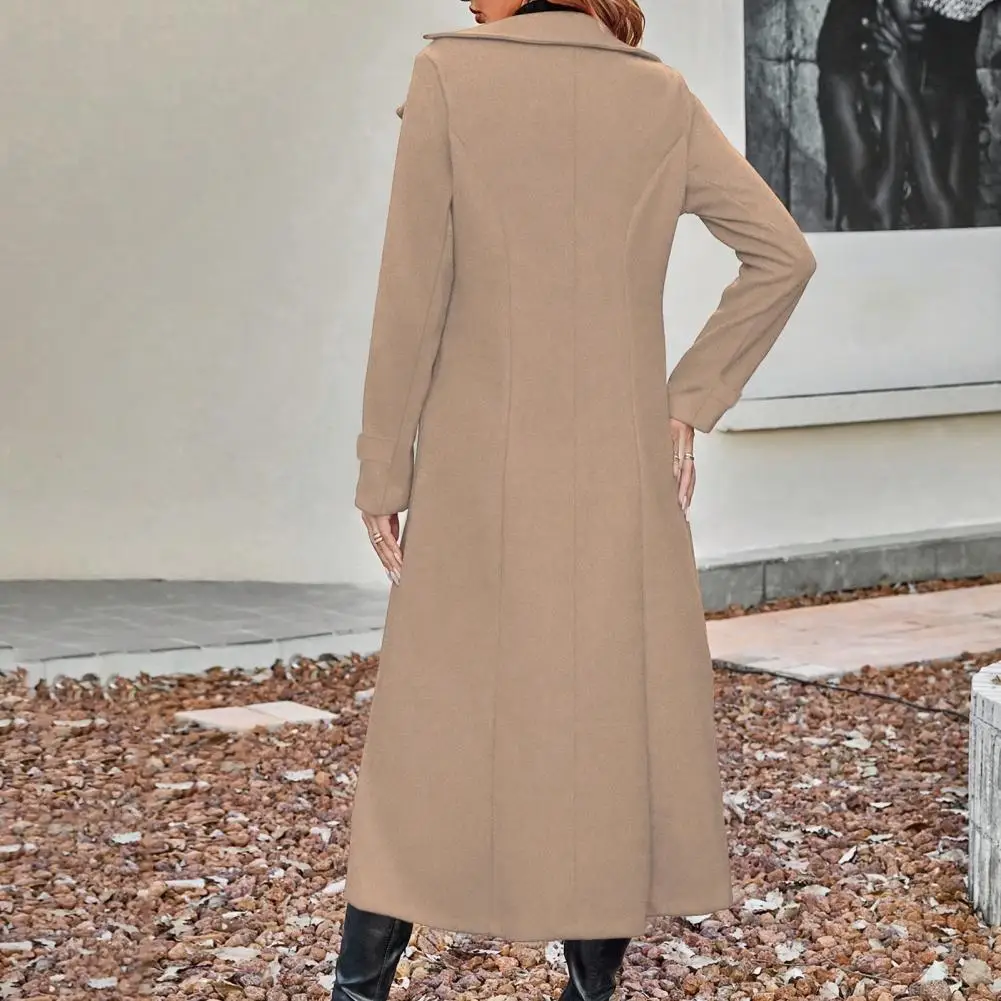Women's Coat Outerwears Autumn Winter Warm Female Jackets Double Breasted Turn-down Collar Women's Clothes New Overcoat