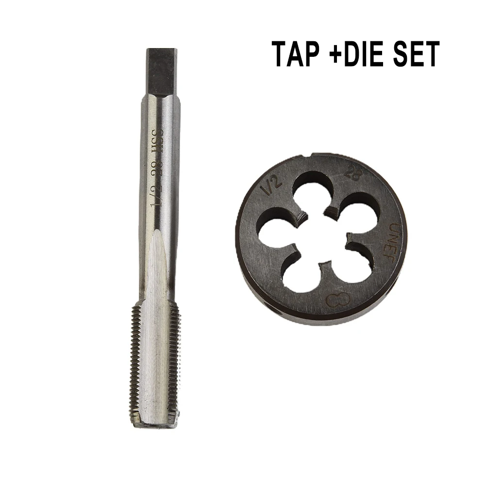 1/2-28 Tap + Die 2* 2pc 2x Kit Right TPI 1/2x28 28 TPI (Thread-Per-Inch) UNEF Tool 1/2\