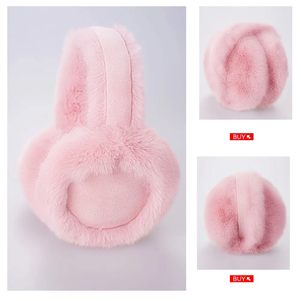 تدفئة الأذن لفصل الشتاء خفيفة الوزن قابلة للطي غطاء للأذنين رقيق فو الفراء الشتاء غطاء للأذنين للنساء طوي الأذن دفئا للطقس