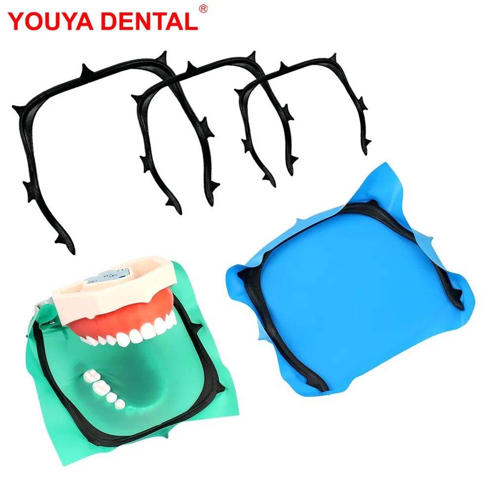 1 قطعة L/M/S إطار الأسنان المطاط السد U-شكل ألياف الكربون المطاط السد ورقة حامل طبيب الأسنان الأوتوكلاف الفم فتاحة طب الأسنان أداة #1