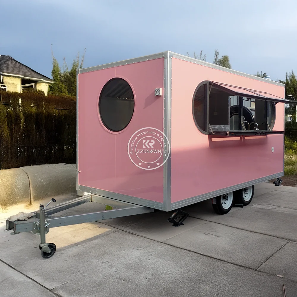 

Concession Food Truck Mobile Ice Cream Cart Coffee Bar Catering Trailer Fully Equipped Customized Outdoor Food Trailer For Sale
