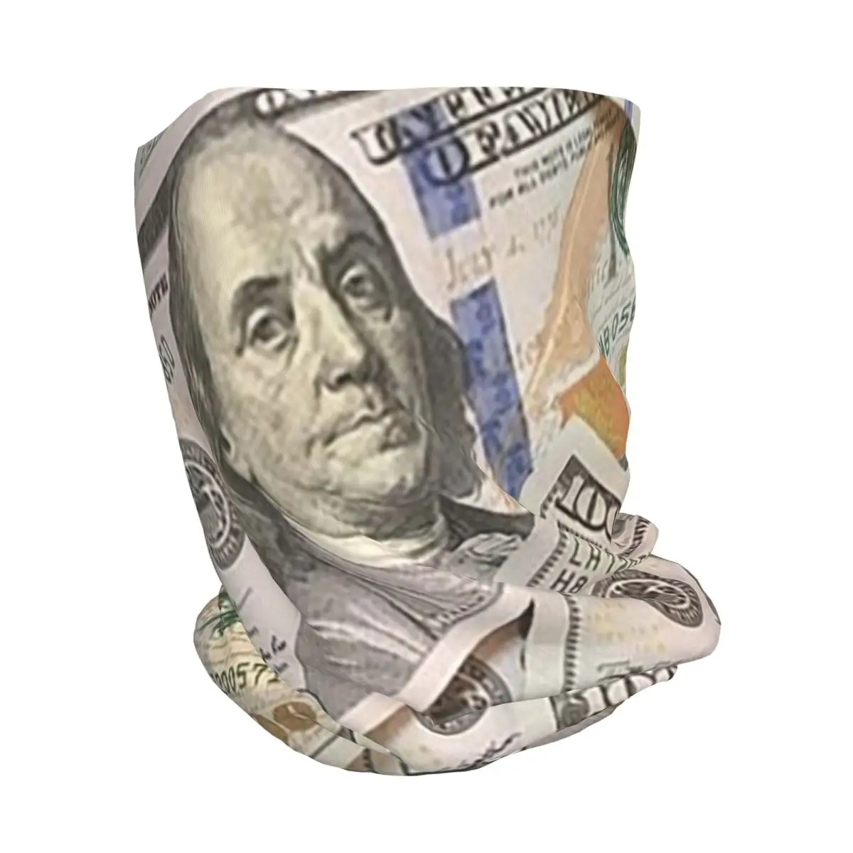 New Hundred Dollar Bills Money Attraction Bandana Neck Gaiter Magic Scarf Multifunction Face Mask Beanies Hat Unisex Breathable