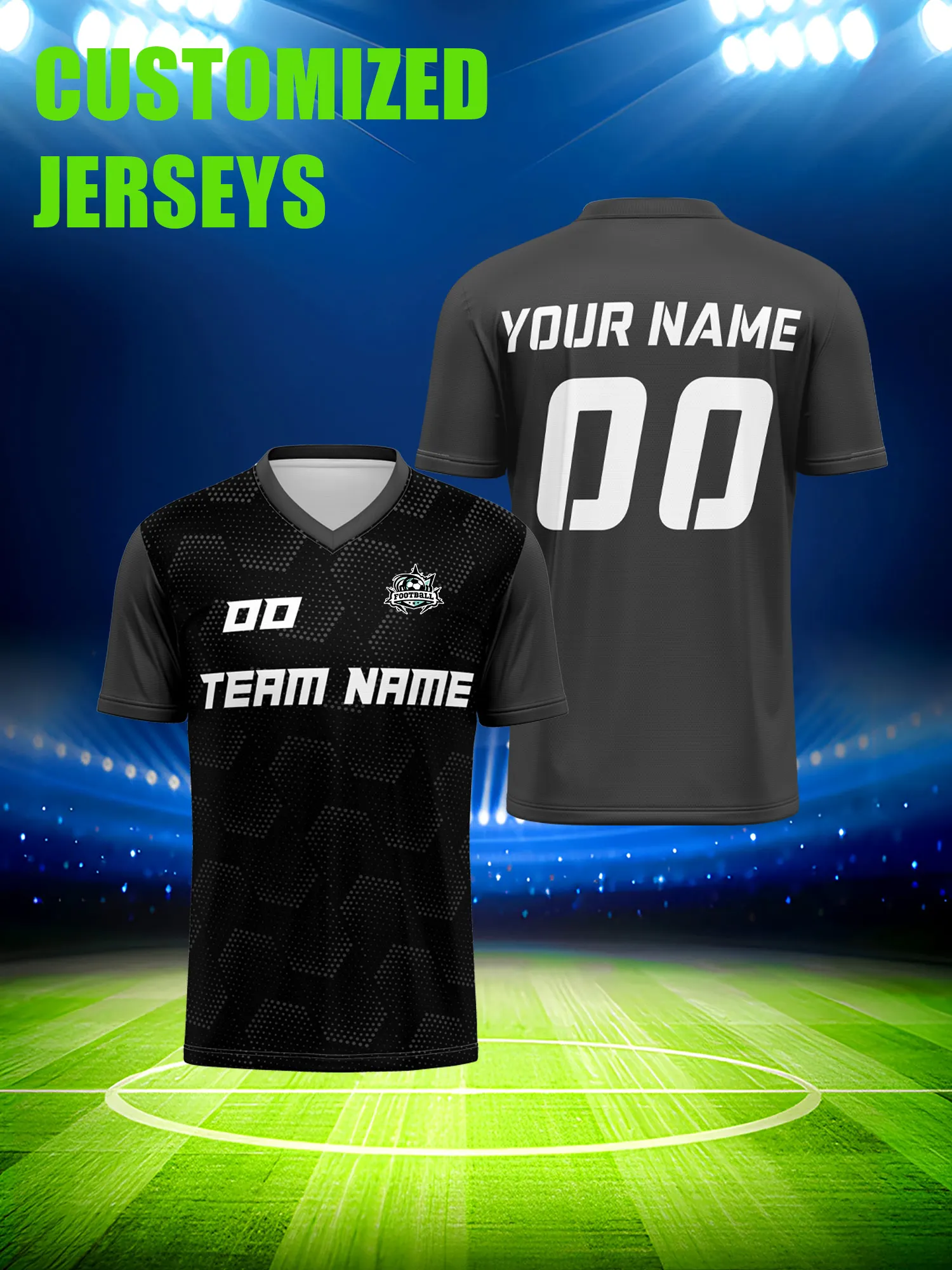 

Футбольная форма на заказ с индивидуальным изображением, номером и именем, официальная форма для клубных и командных матчей.