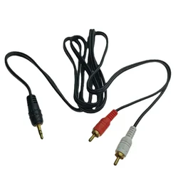 Komputer 3,5 mm AUX męski na 2-portowy stereofoniczny kabel audio RCA do głośnika Zestaw słuchawkowy DVD Odtwarzacz TV Set Top Box 1,3M Czerwony Biały