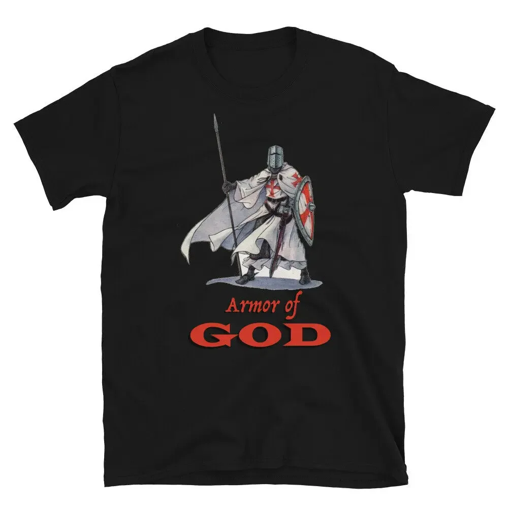 

Templars Armor Of God With Spears Cool T-Shirt Men's 100% Cotton Casual T-shirts Loose Top Size S-3XL