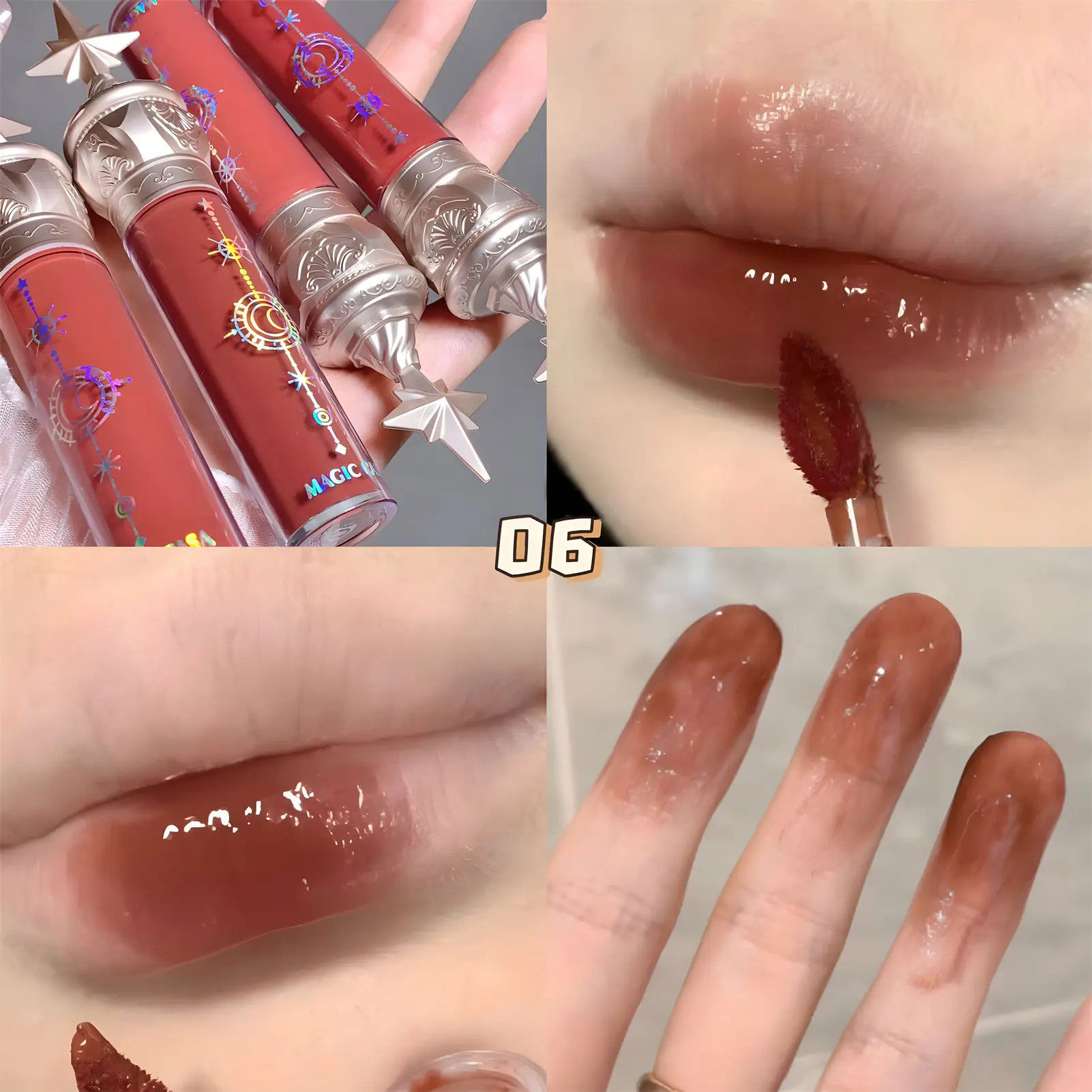 3pcs Natural-Looking Mirror Lip Gloss Moisturizing Full Coverage Revitalizing for Women Girls Cosmetic Supplies EIG88