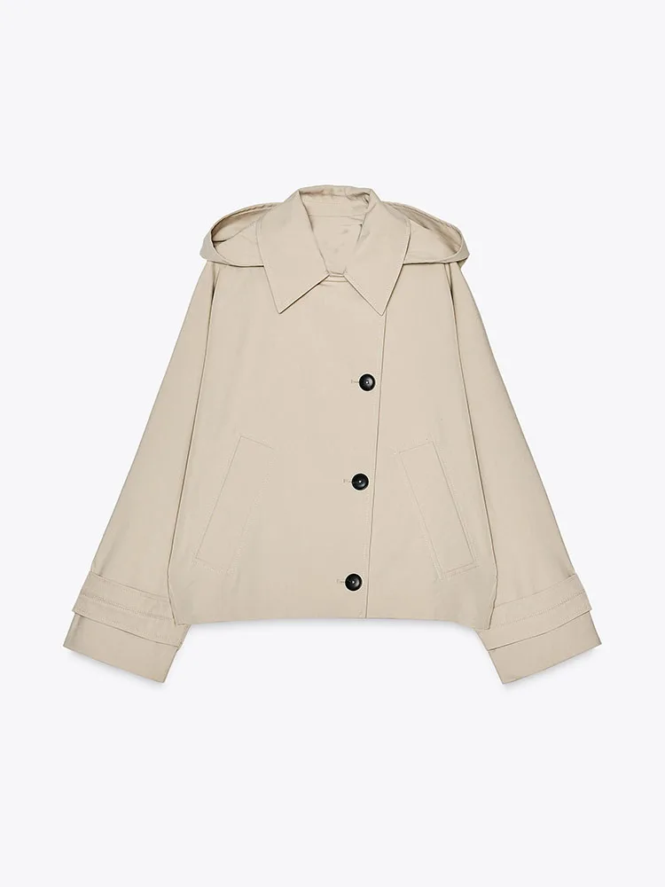 

Spring New Arrival Women's Bat Sle Long Sve ort Coat Casual Loose Fit Commute Sle Button Closure Pure Color Design