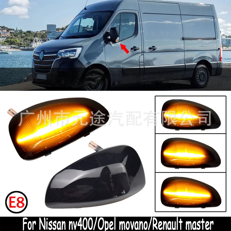 For Nissan nv400/Opel movano/Renault master rearview mirror light running water signal turn signal light.signal lamp assembly