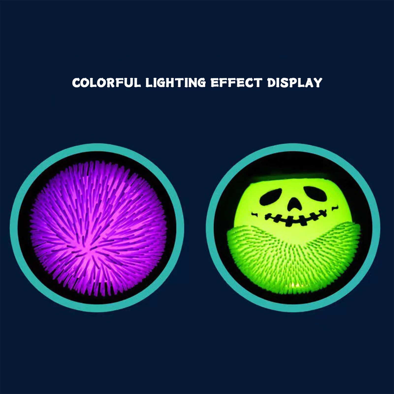 Juguete brillante para apretar del pequeño diablo de Halloween, bola suave creativa de TPR, descompresión