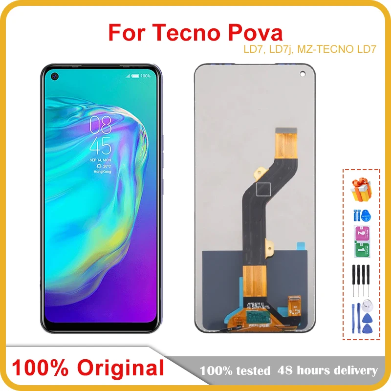 

6.8" Display For Tecno Pova LD7 LCD Display Touch Screen Digitizer Assembly New For Tecno LD7 LD7j LCD Repair Replacement Parts