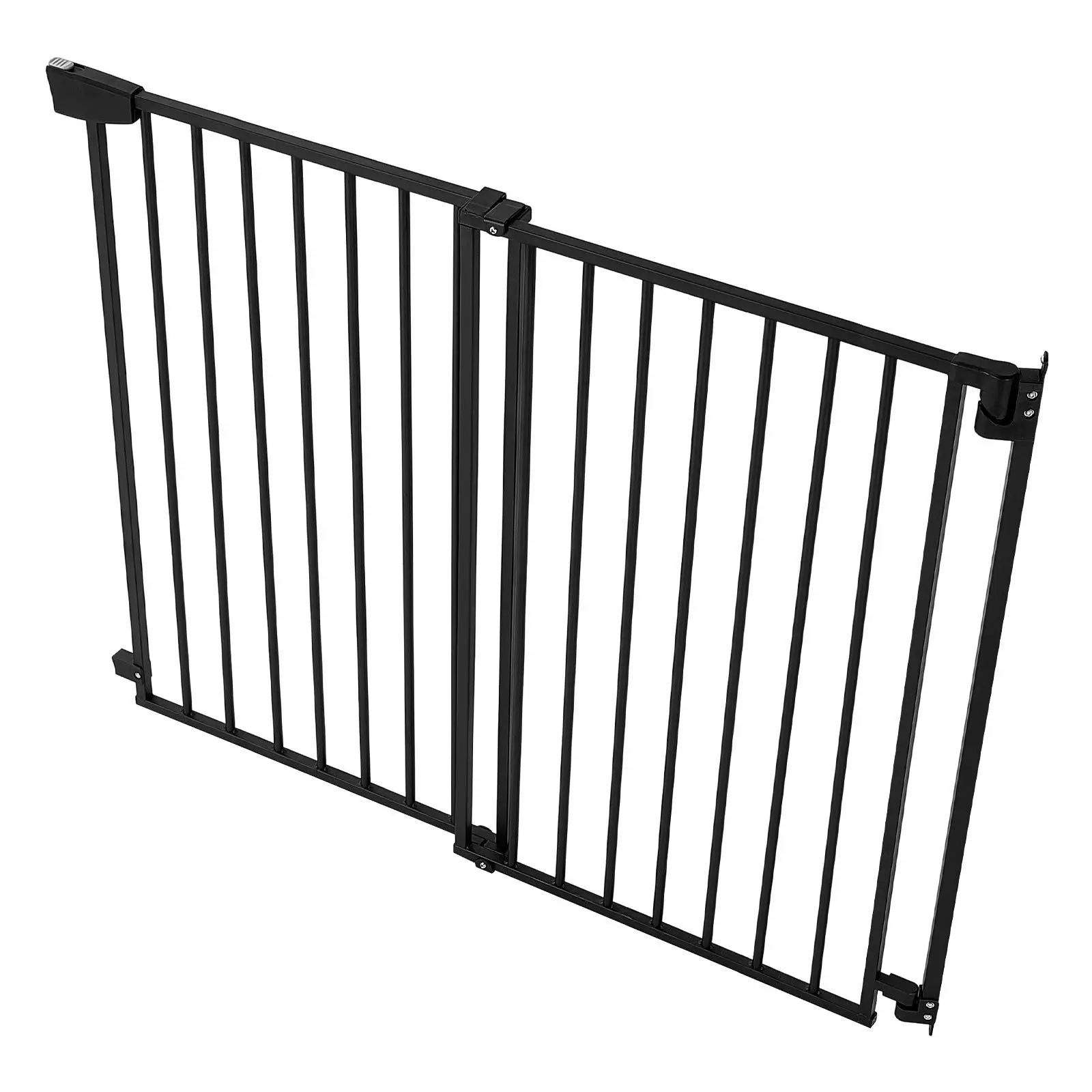 Baby Gate for Stairs, 31-48 in Adjustable Width, 30 in High Dog, No Bottom Bar, One-Handed Operation, Easy Drilling Installation