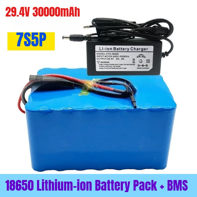 

7S5P 29.4V 30000mAh Power-Assisted Vehicle 18650 Lithium-ion Battery Pack + BMS