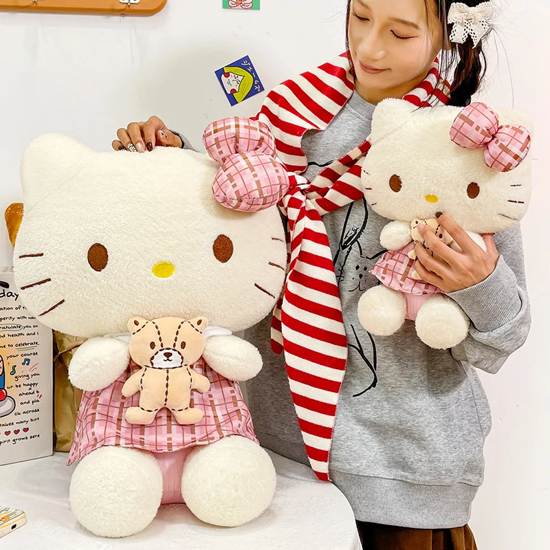 دمية سانريو هالو كيتي KT القطيفة على شكل حيوان محشو للأطفال هدية عيد الميلاد والكريسماس للفتيات هدية أفضل صديق لعبة ناعمة لطيفة #3