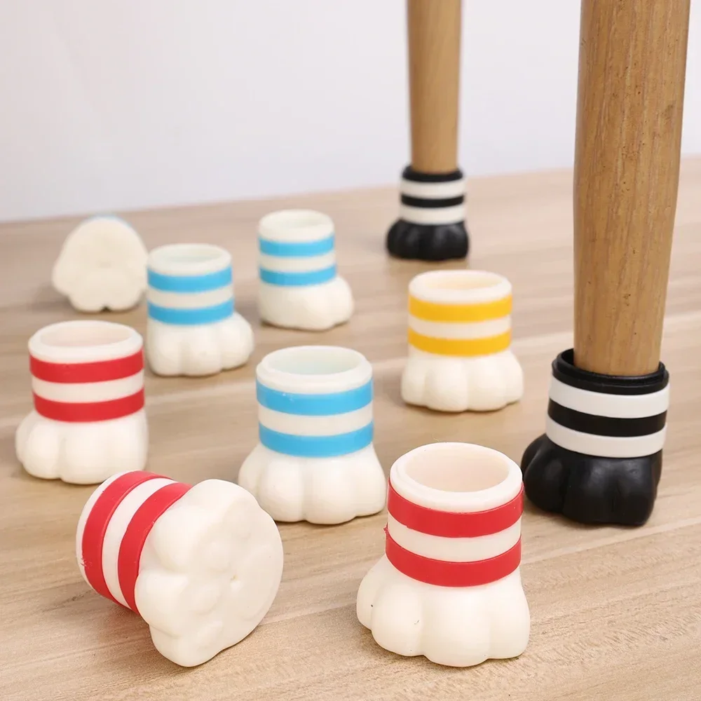 غطاء واقي لأرجل كرسي من السيليكون لمخالب القطط ، أغطية أرجل لطاولة الأثاث ، سجادة حماية أرضية مانعة للإنزلاق ، ديكور المنزل ، 16: 1