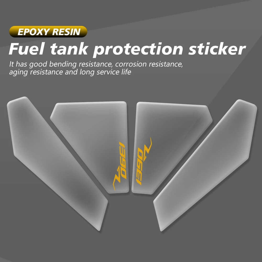 Motorrad Tank Pad fit für 1390 Super Duke R Evo 2024transparente Aufkleber 3D Epoxidharz Fischgräten Aufkleber
